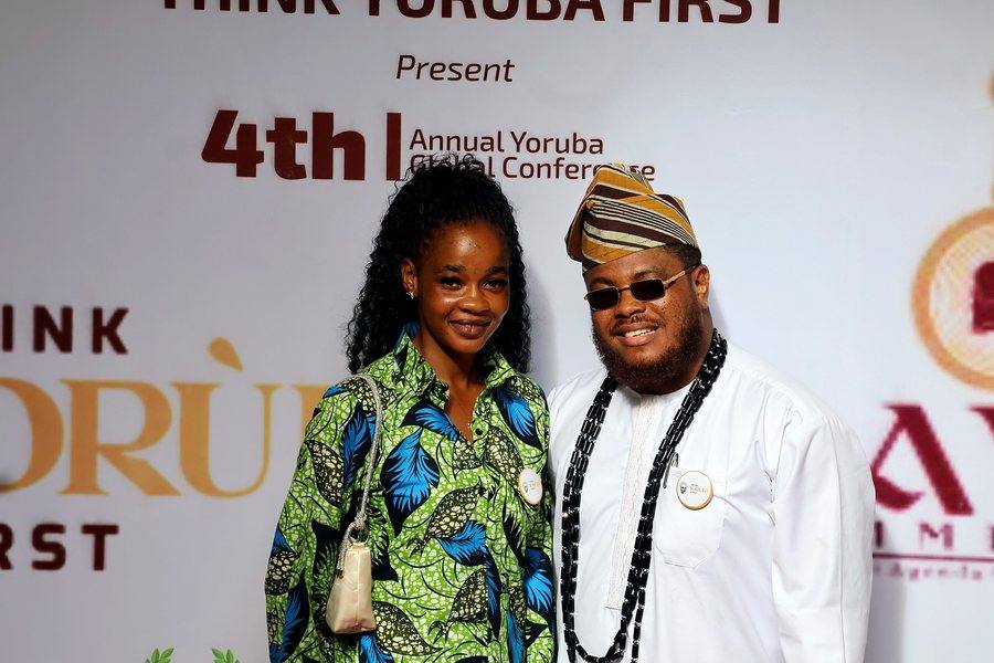 Guests in Yorùbá attire at the conference
