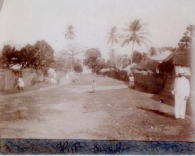 Hill Street in Bathurst, now Banjul, in 1904