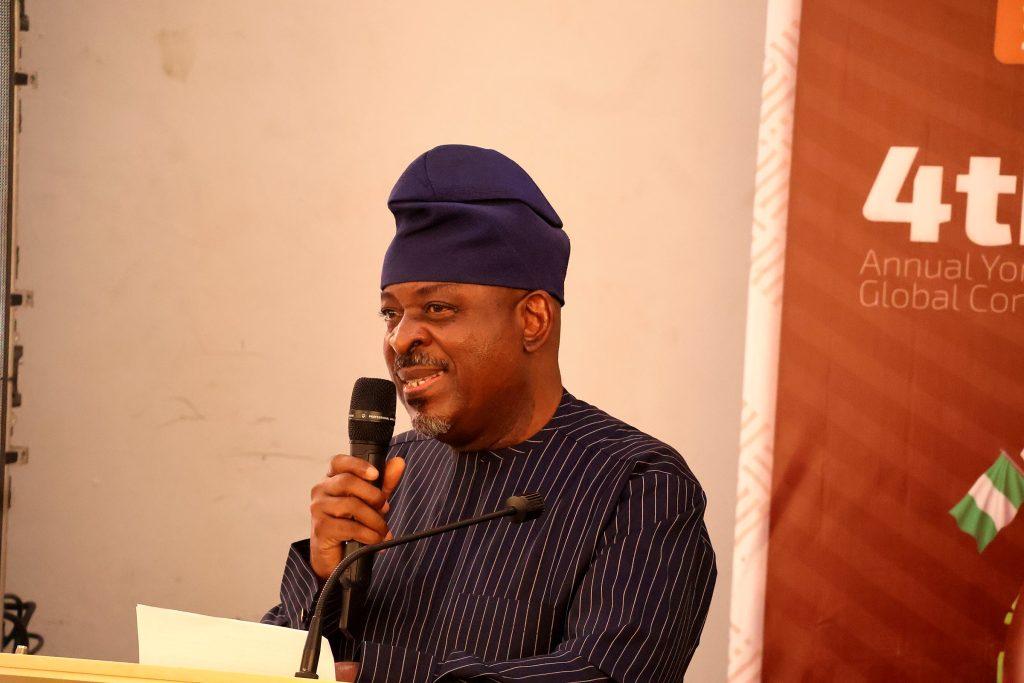 A guest speaker shares his remarks at the 4th Annual Yorùbá Global Conference